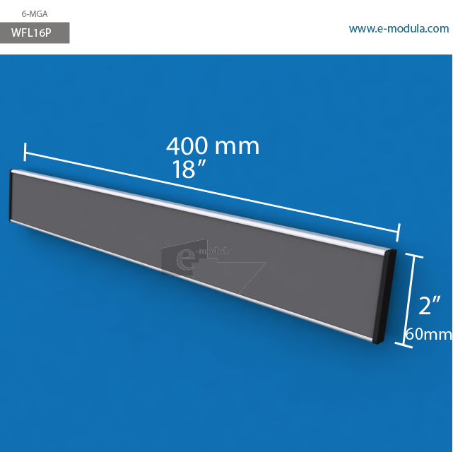 WFL16p - 18" width by 2" height