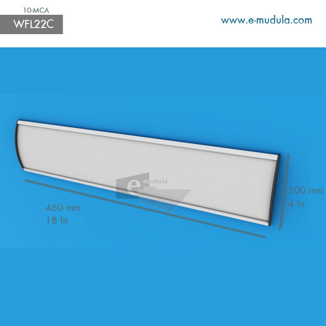 WFL22c - 18" width by 4" height