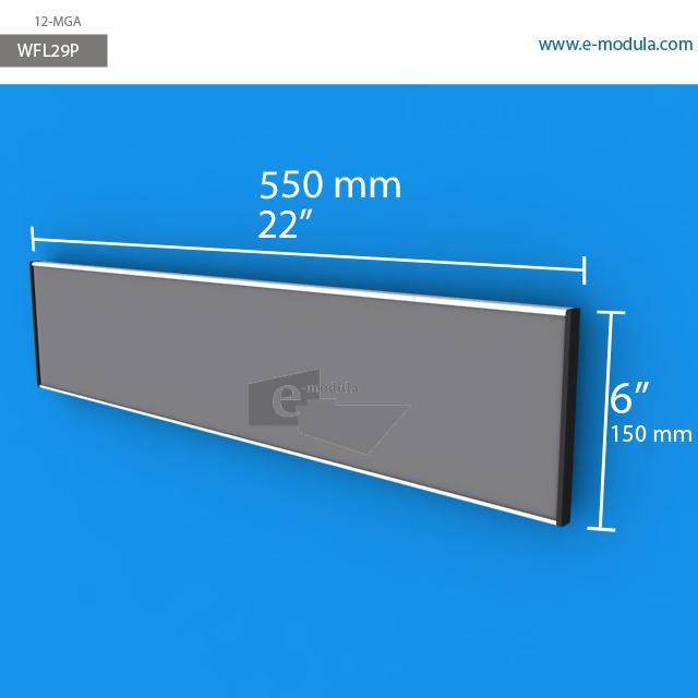 WFL29p- 22" width by 5" height
