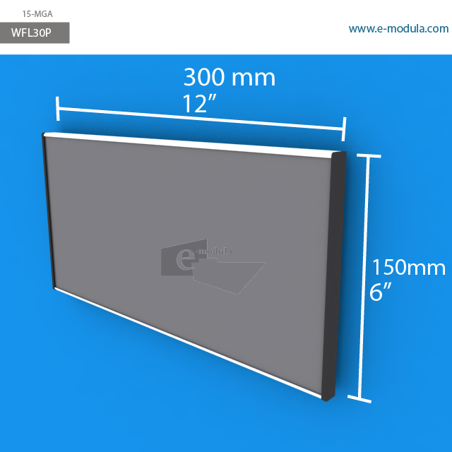 WFL30p - 12" width by 6" height