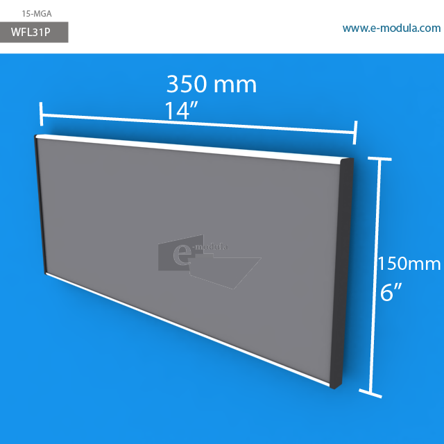 WFL31p - 14" width by 6" height