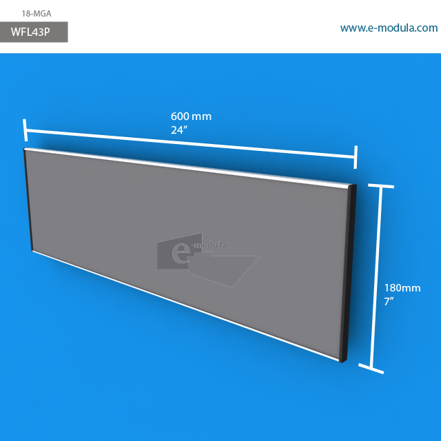 WFL43p - 24" width by 7" height