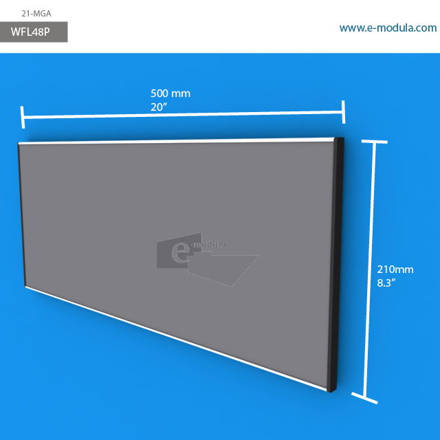 WFL48p - 20" width by 8.3" height