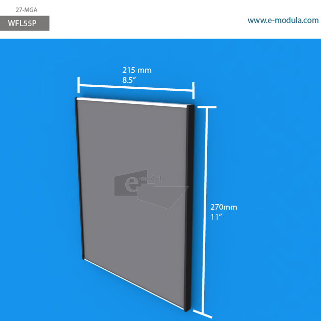 WFL55p -8.5" width by 11" height