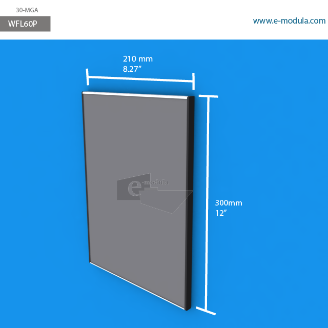 WFL60p - 8.3" width by 12" height