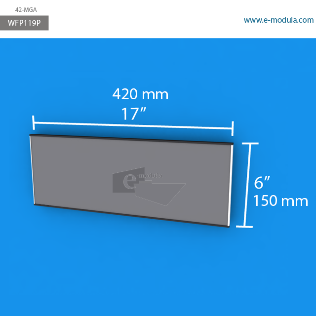 WFP119p - 17" width by 6" height