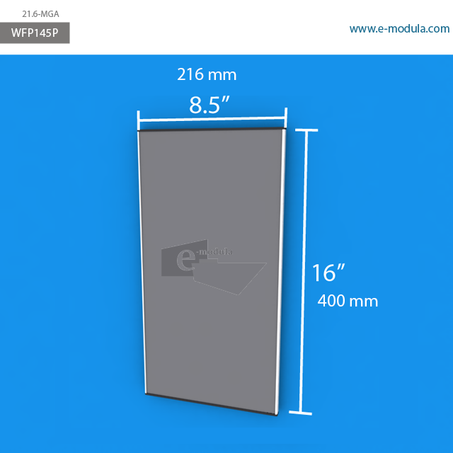 WFP145p - 8.5" width by 16" height