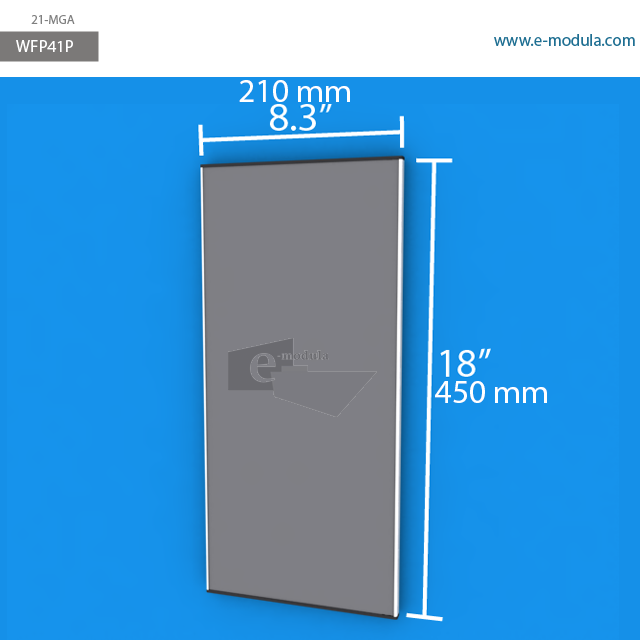 WFP41p - 8.3" width by 18" height
